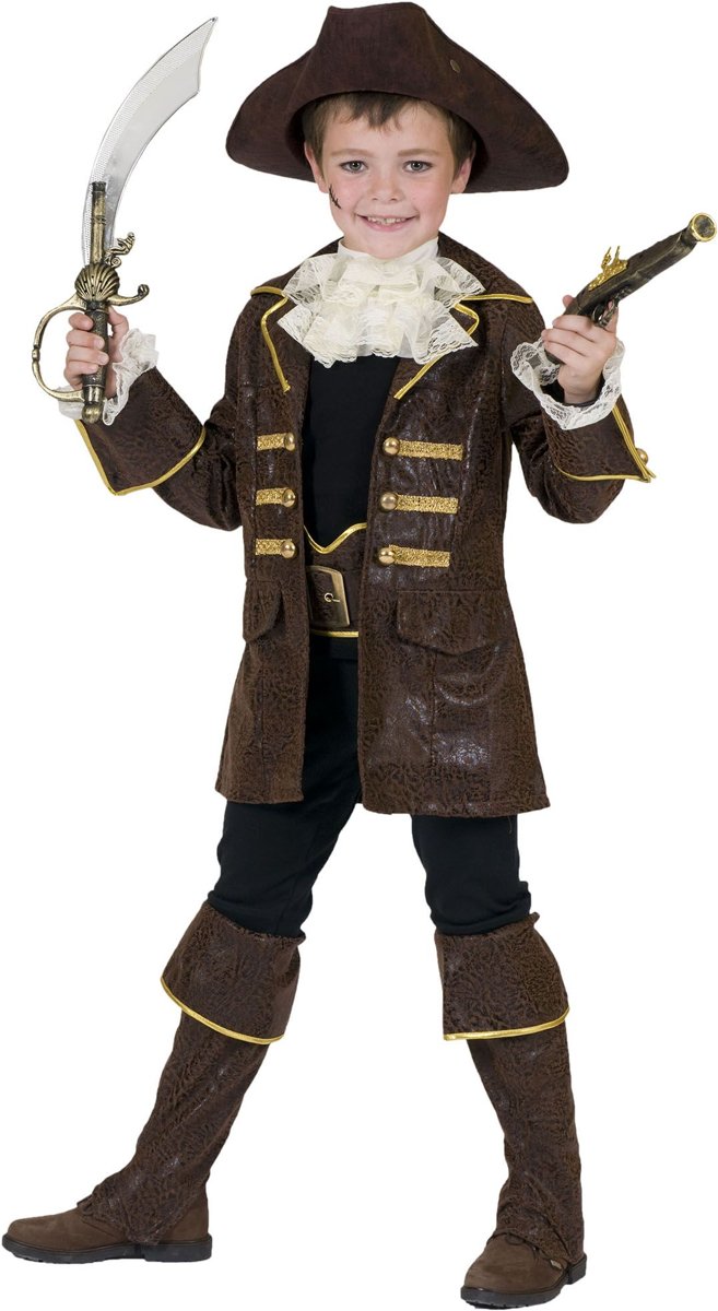 Piraat & Viking Kostuum | Piraat Pecunia Kostuum Jongen | Maat 128 | Carnaval kostuum | Verkleedkleding